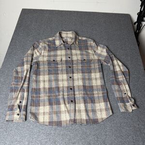 Faherty Plaid Button-Down Shirt in Cream, Blue, Brown